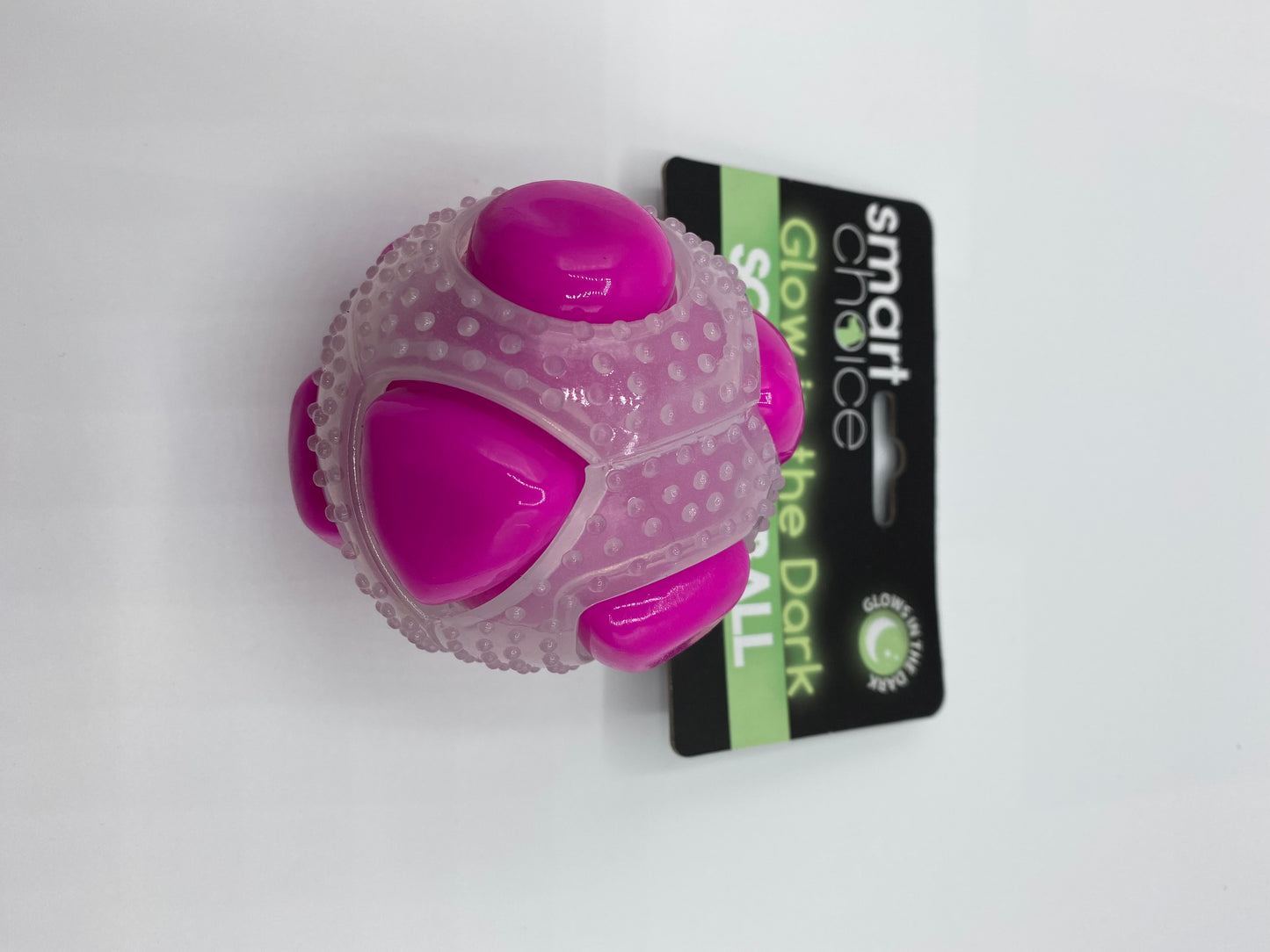 Glow In The Dark Squeaky Rubber Dog Toy Ball
