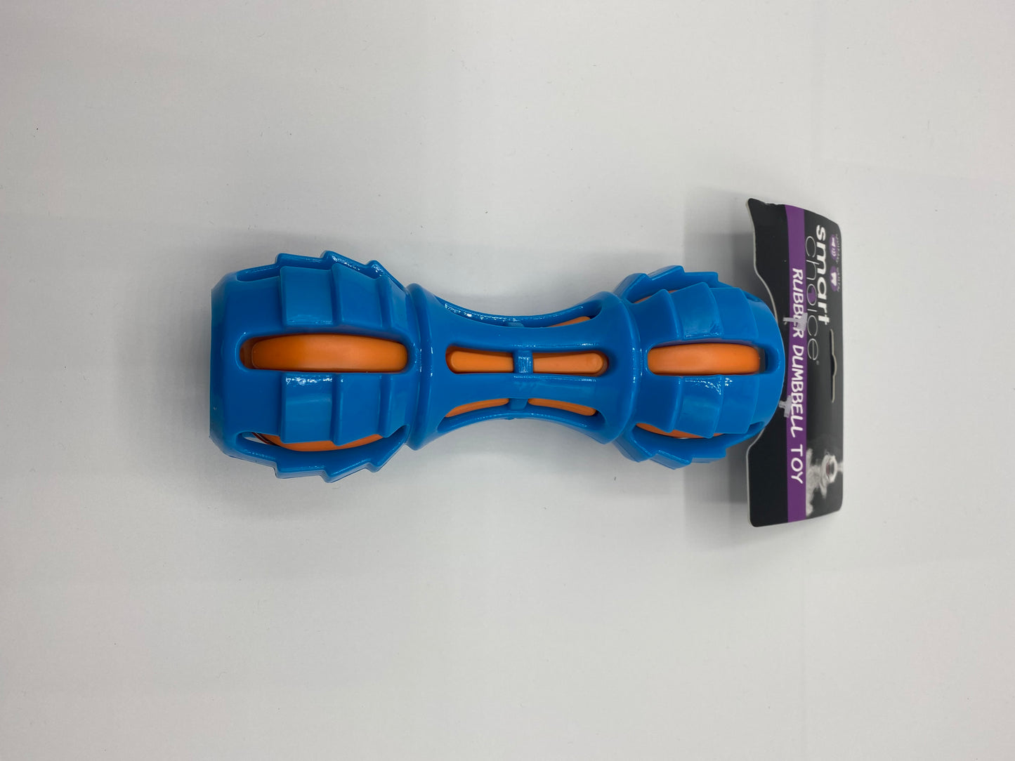 Squeaky Rubber Dumbbell Dog Toy 18cm