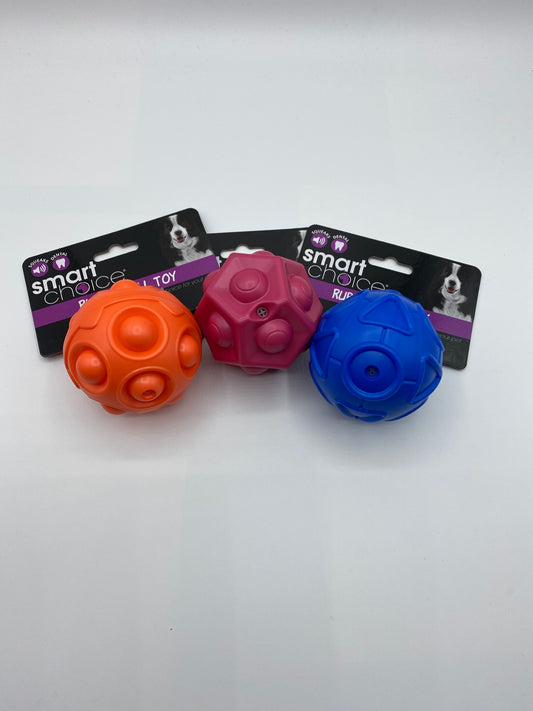 Rubber Squeaky Shape Design Dog Ball Toy