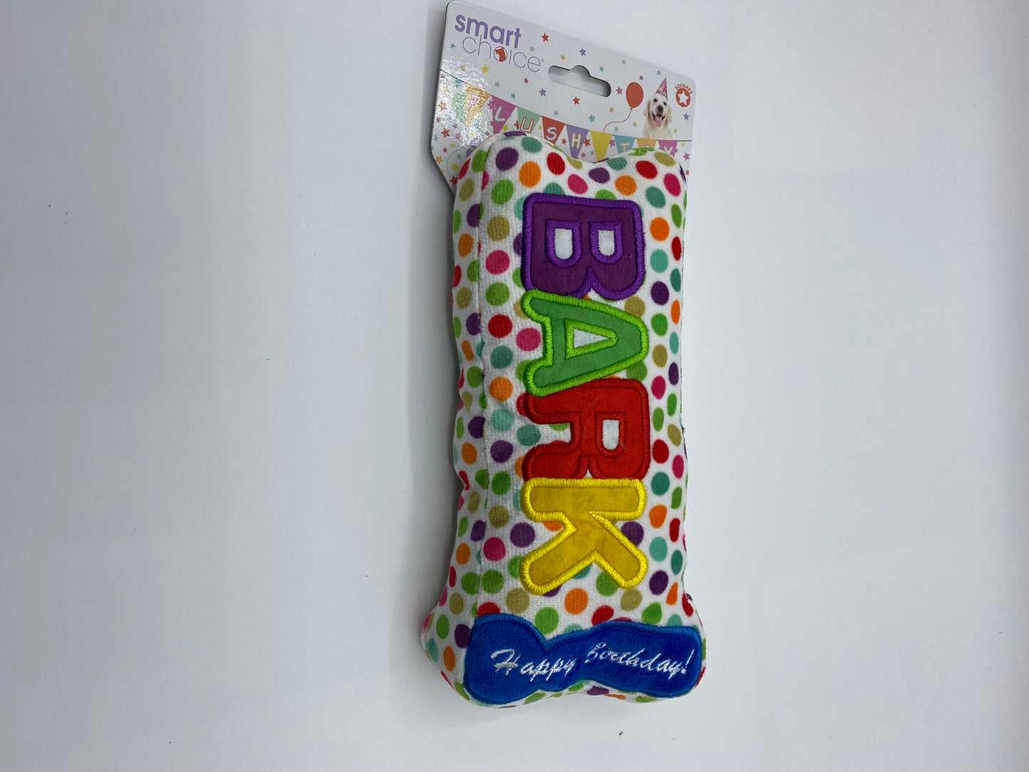 Happy Birthday Plush Dog Toy Party Popper,Bone and Hat