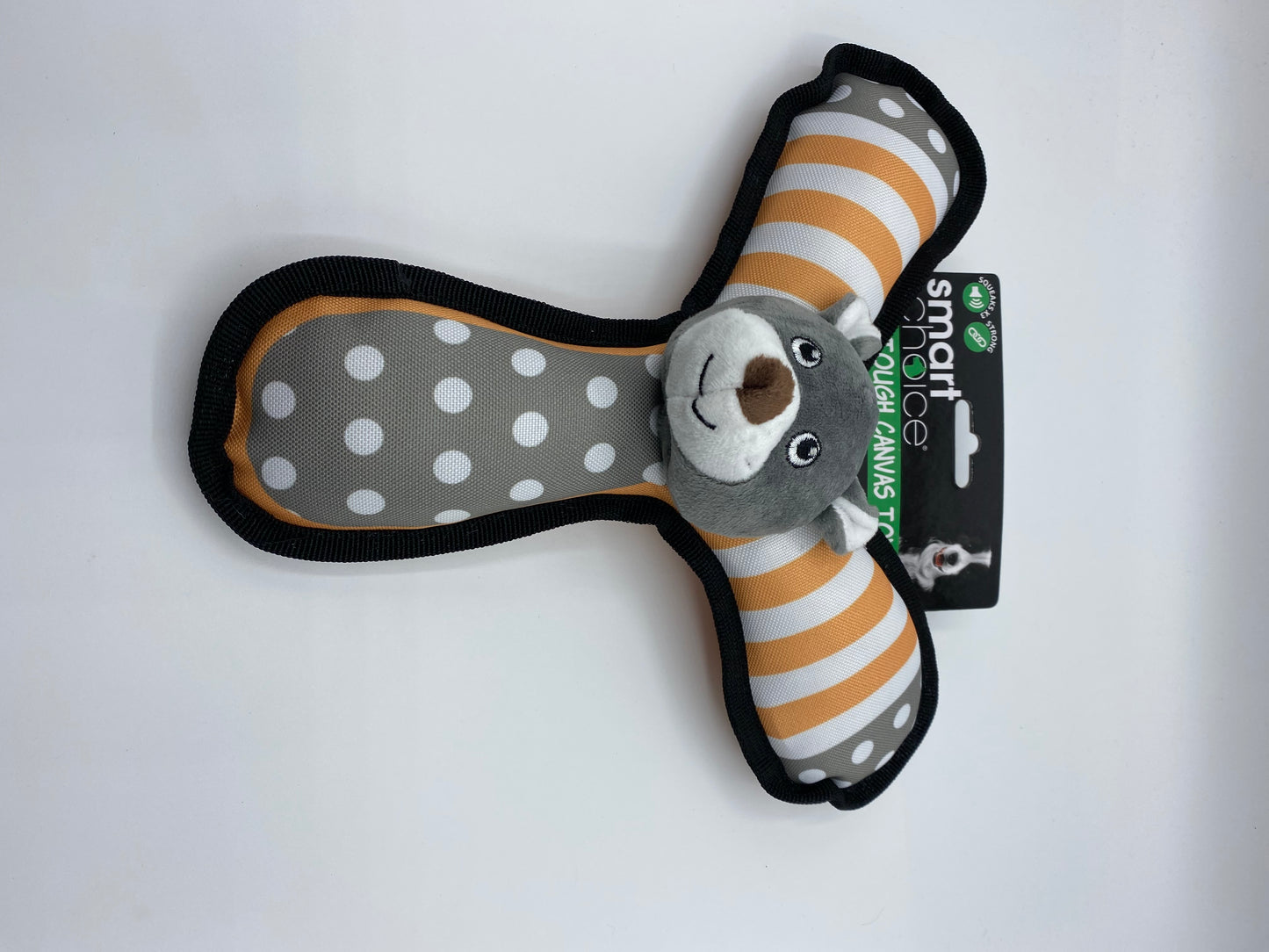 Plush Canvas Frisbee Dog Toy Approx Size 24cm Elephant, Bear and Monkey