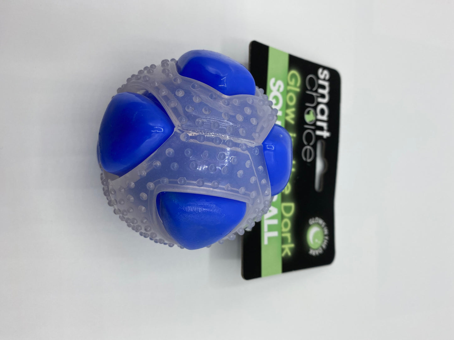 Glow In The Dark Squeaky Rubber Dog Toy Ball