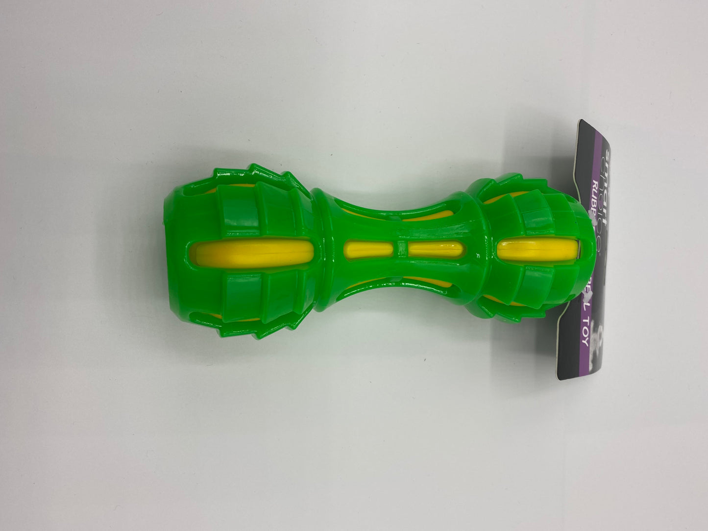Squeaky Rubber Dumbbell Dog Toy 18cm