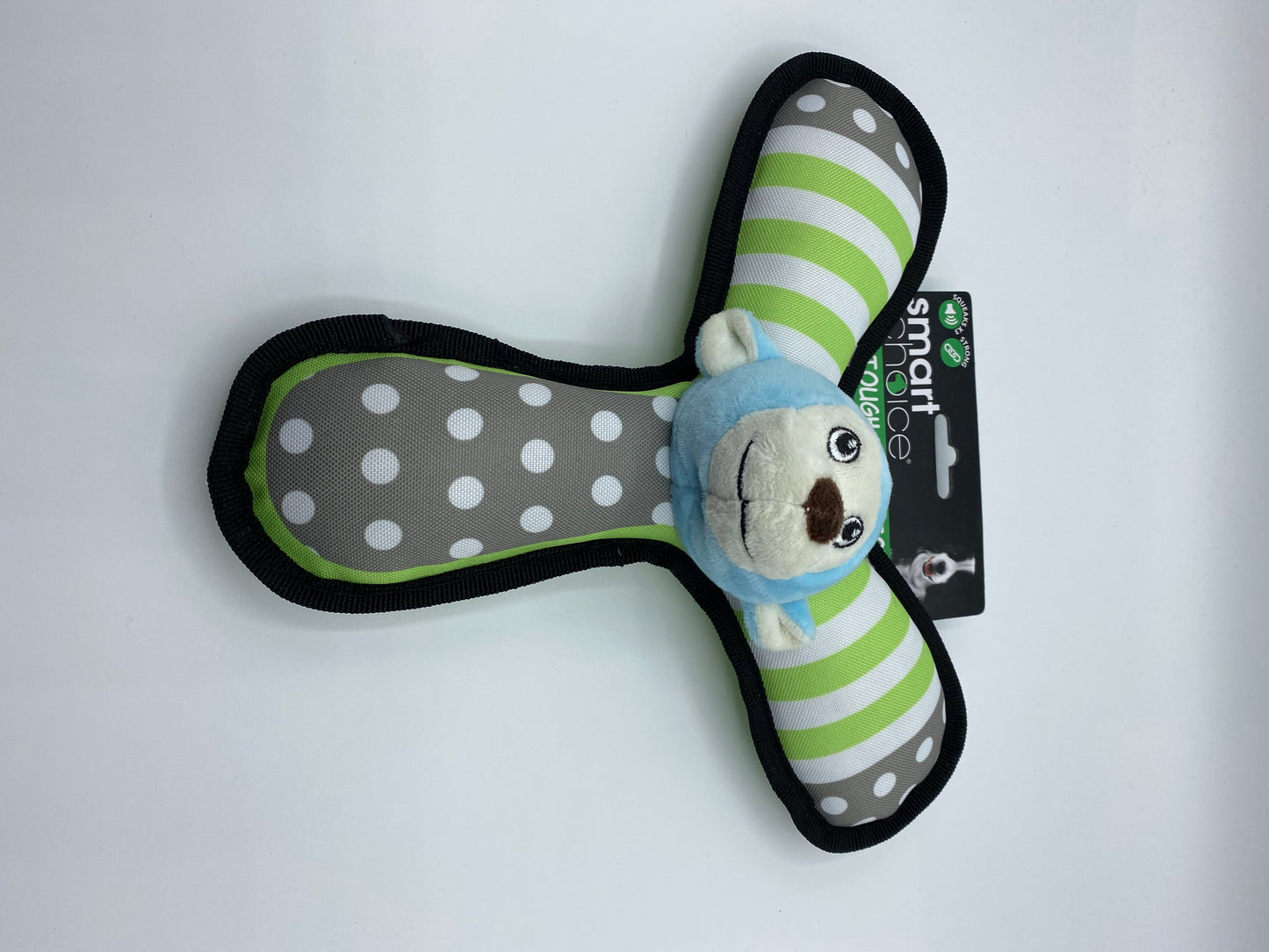 Plush Canvas Frisbee Dog Toy Approx Size 24cm Elephant, Bear and Monkey