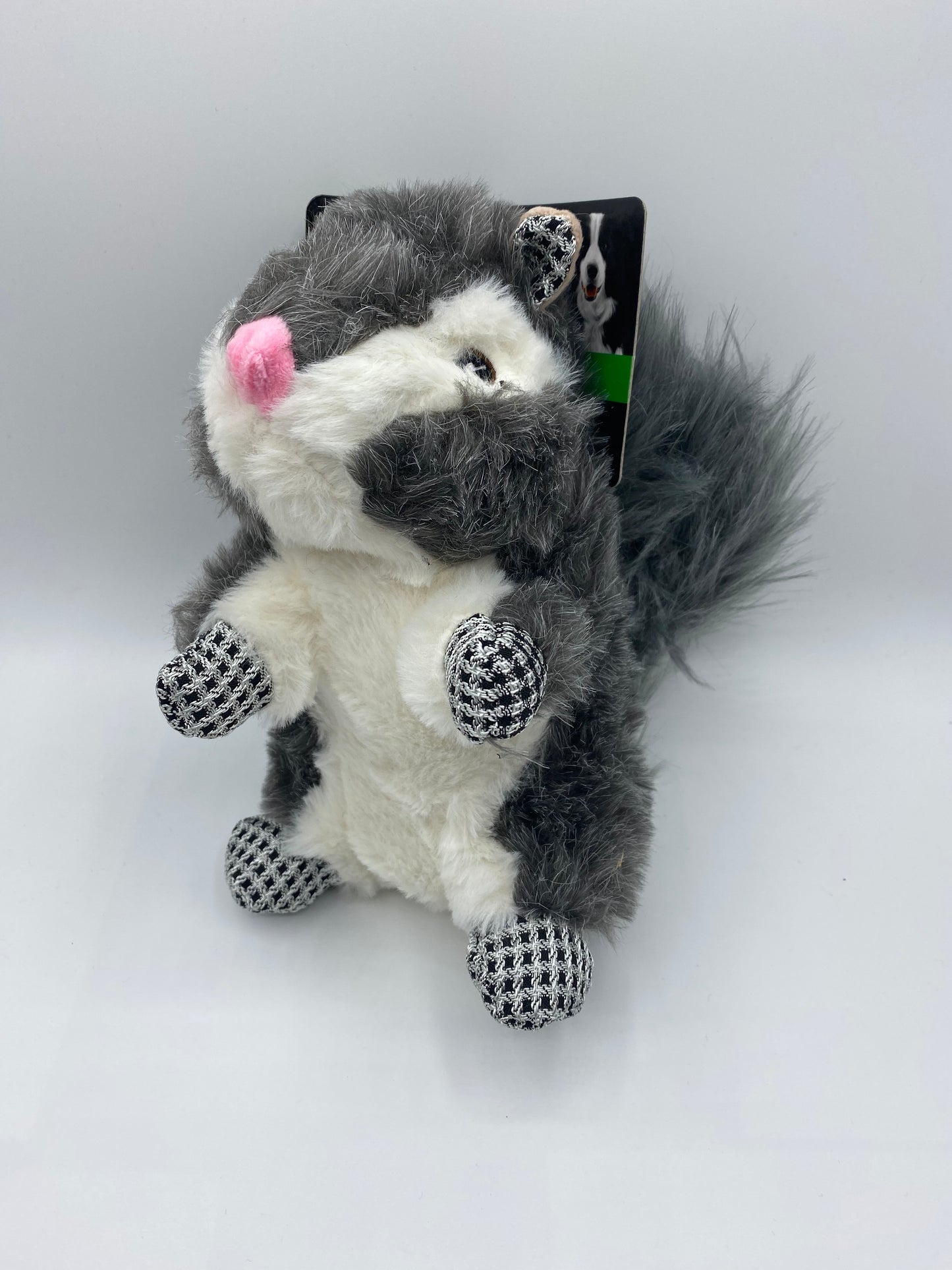 Squeaky Plush Woodland Animals Racoon, Fox, Beaver and Squirrel Size 27cm x24cm dog Toy
