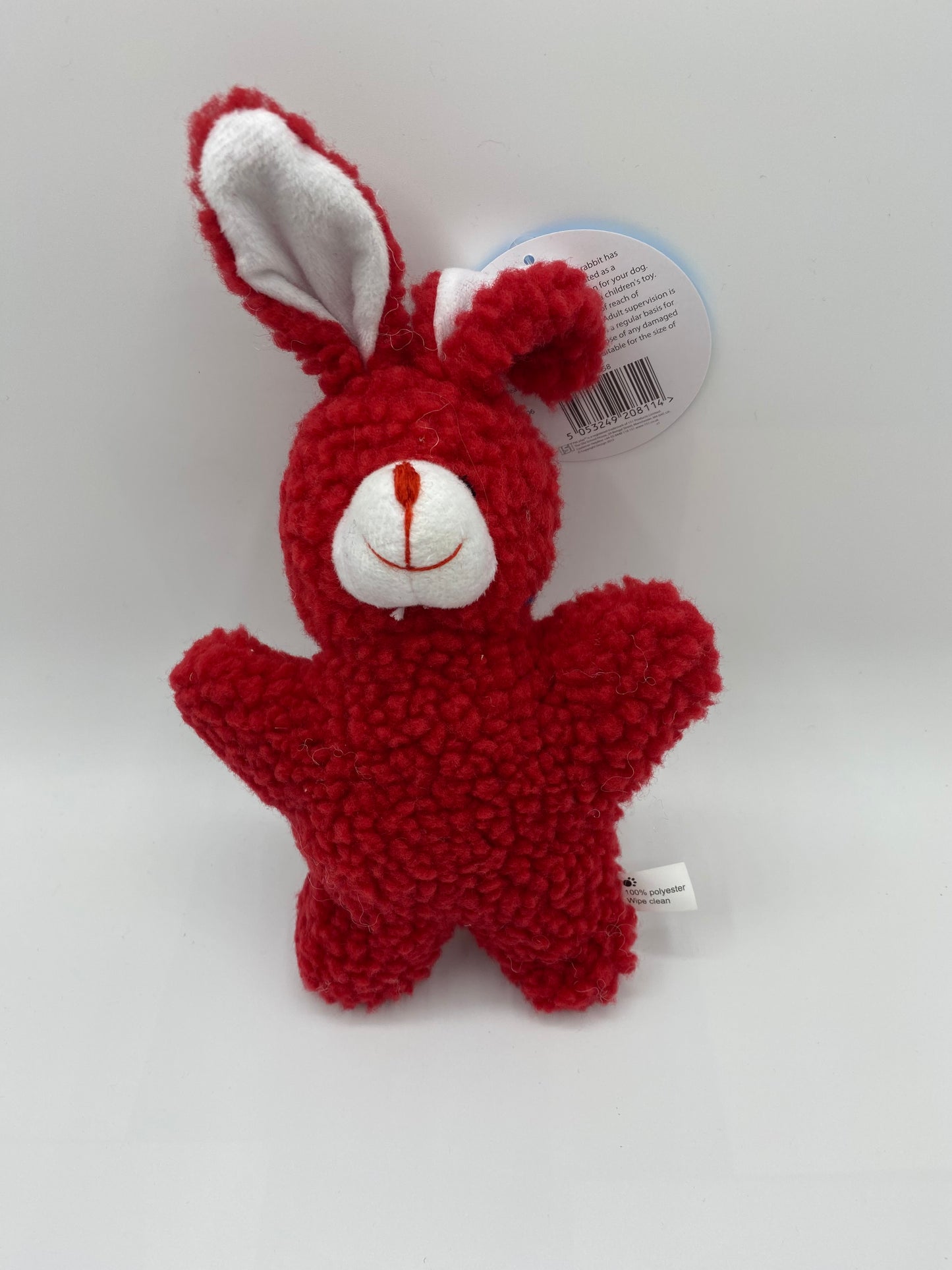 Plush Rabbit with Squeaky Dog Toy Various Colours