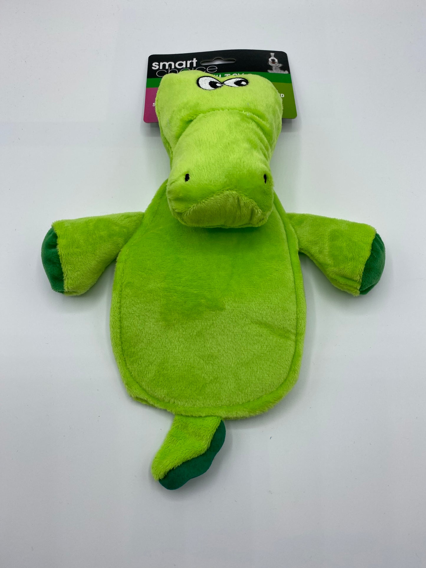 Plush Flat Animal Design Dog Toy with Silent Squeaker