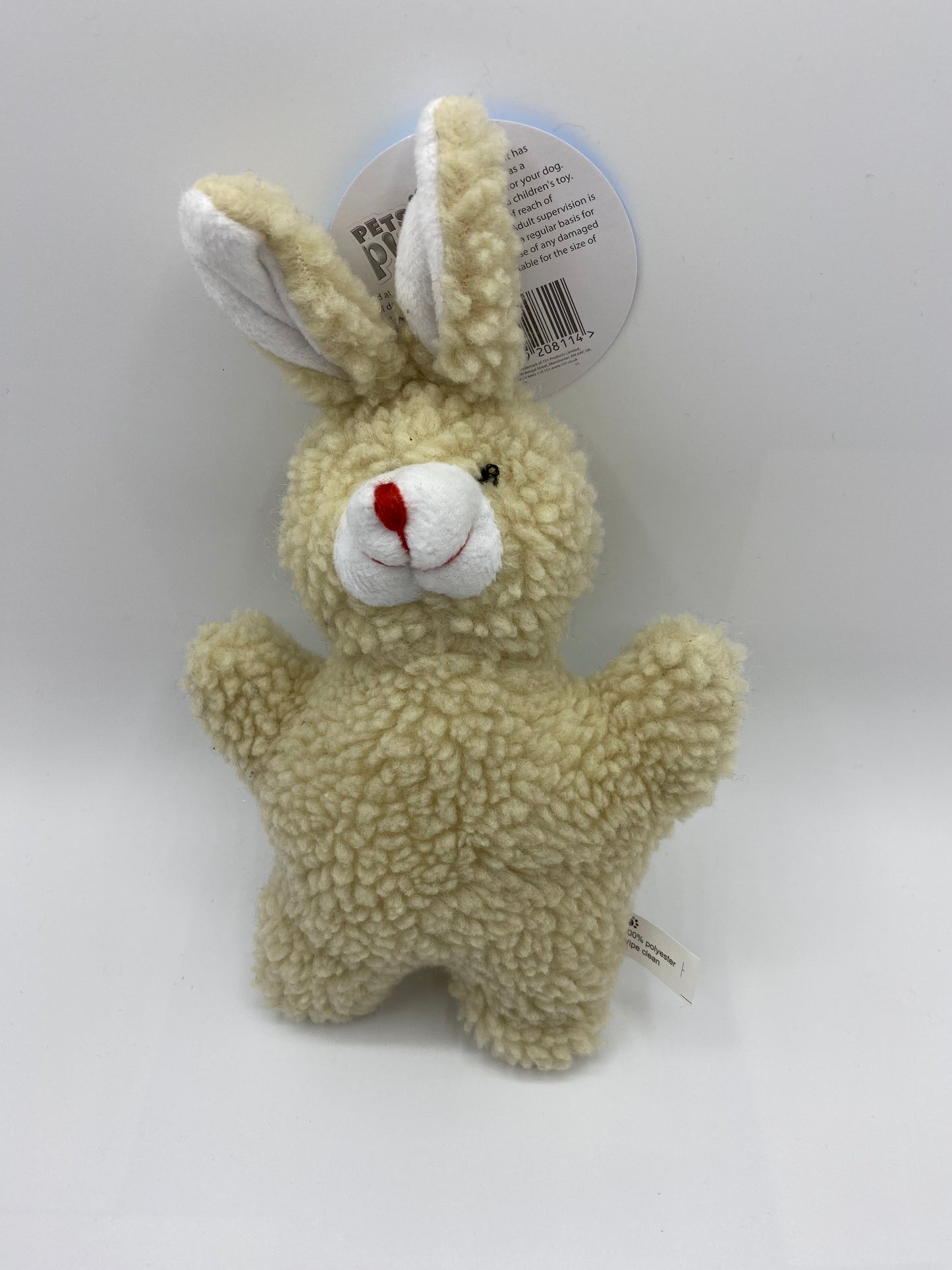 Plush Rabbit with Squeaky Dog Toy Various Colours