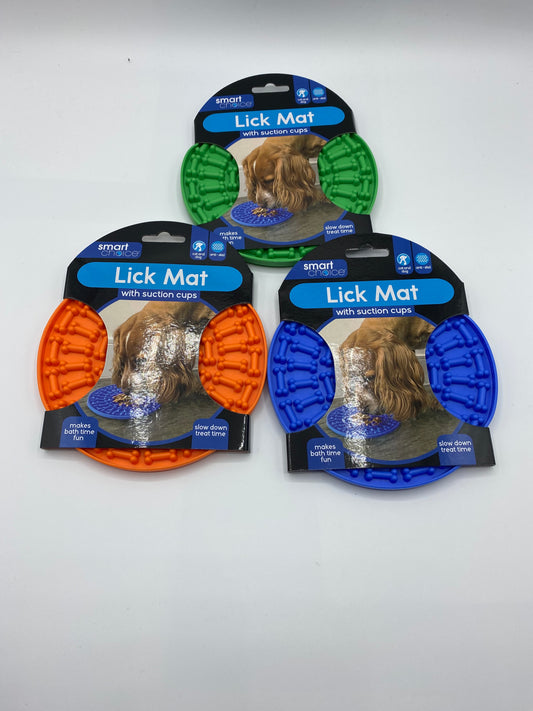 Dog Lick Mat With Suction Caps 15cm, Various Colours