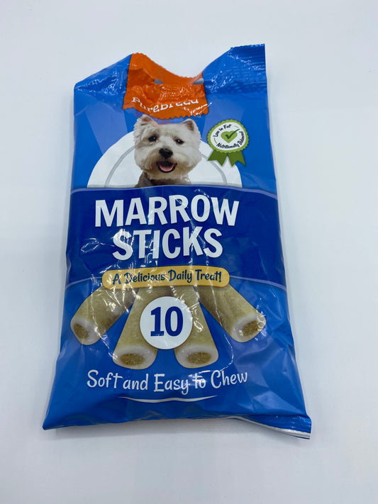 Pure Breed Marrow Sticks 200g Pack of Ten Dog Treats