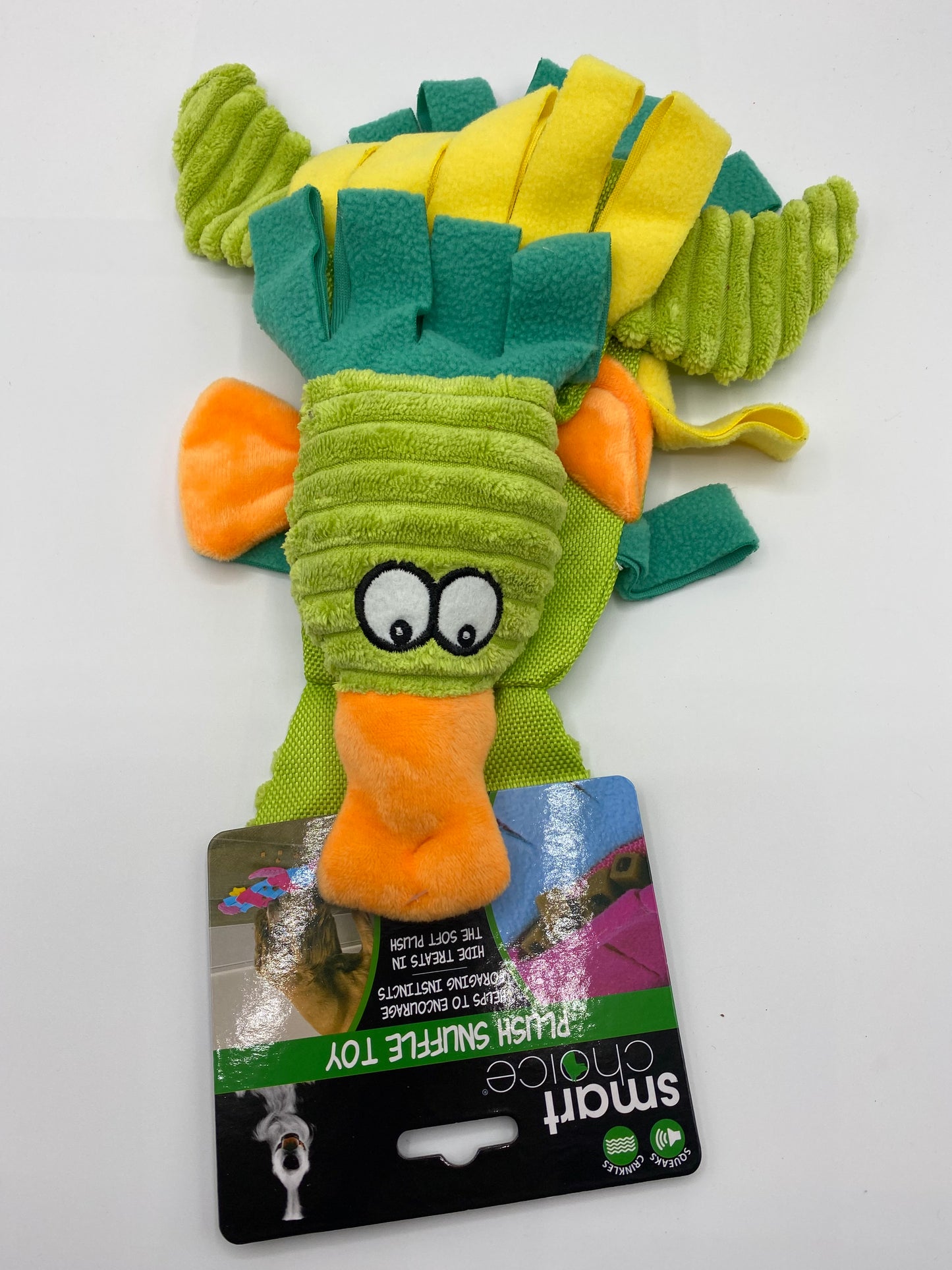 Plush Bird Design Snuffle Crinkle Dog Toy With Squeaker