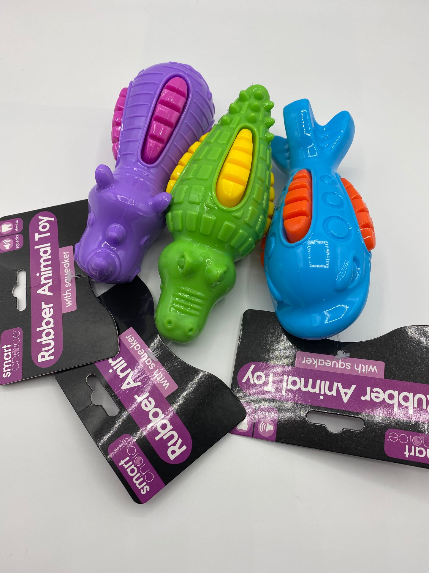 Rubber Animal Themed Squeaky Dog Toy