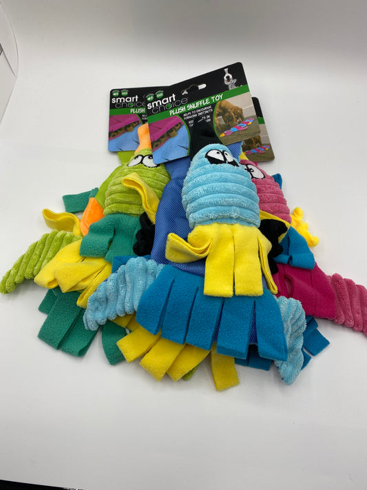 Plush Bird Design Snuffle Crinkle Dog Toy With Squeaker