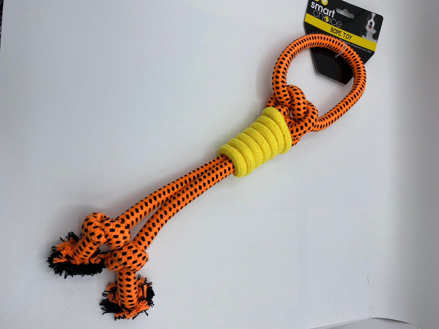 Neon Rope/Tug Dog Toy Approx Size 45cm Long Come in Three Colours Pink,Orange and Yellow