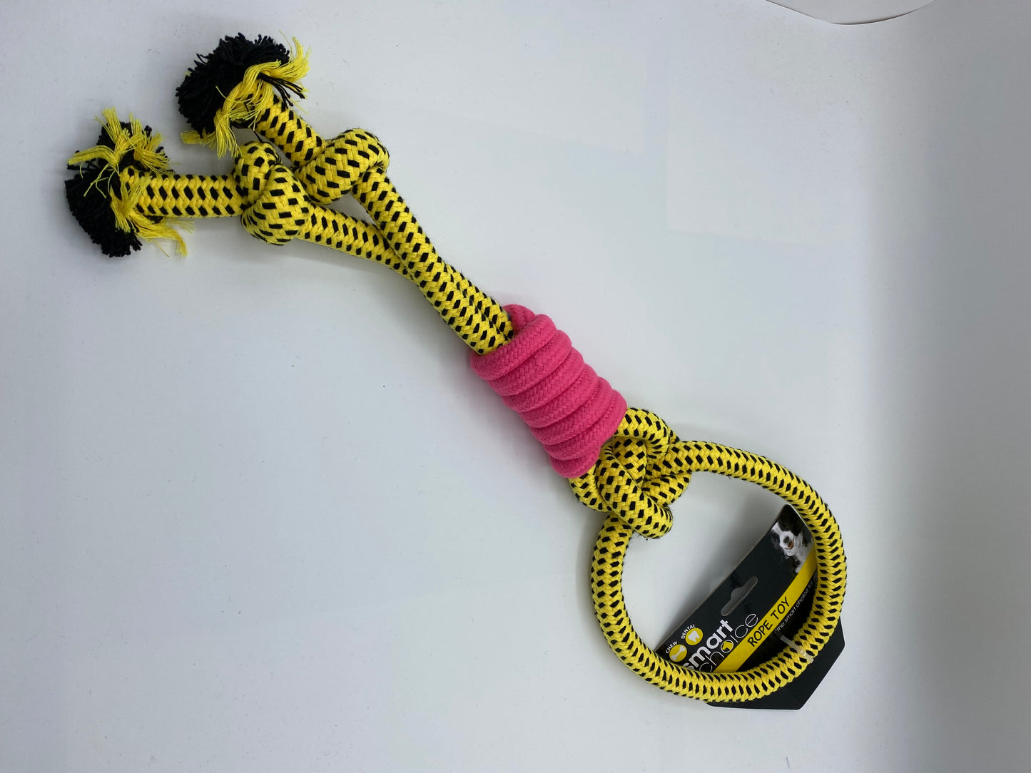 Neon Rope/Tug Dog Toy Approx Size 45cm Long Come in Three Colours Pink,Orange and Yellow