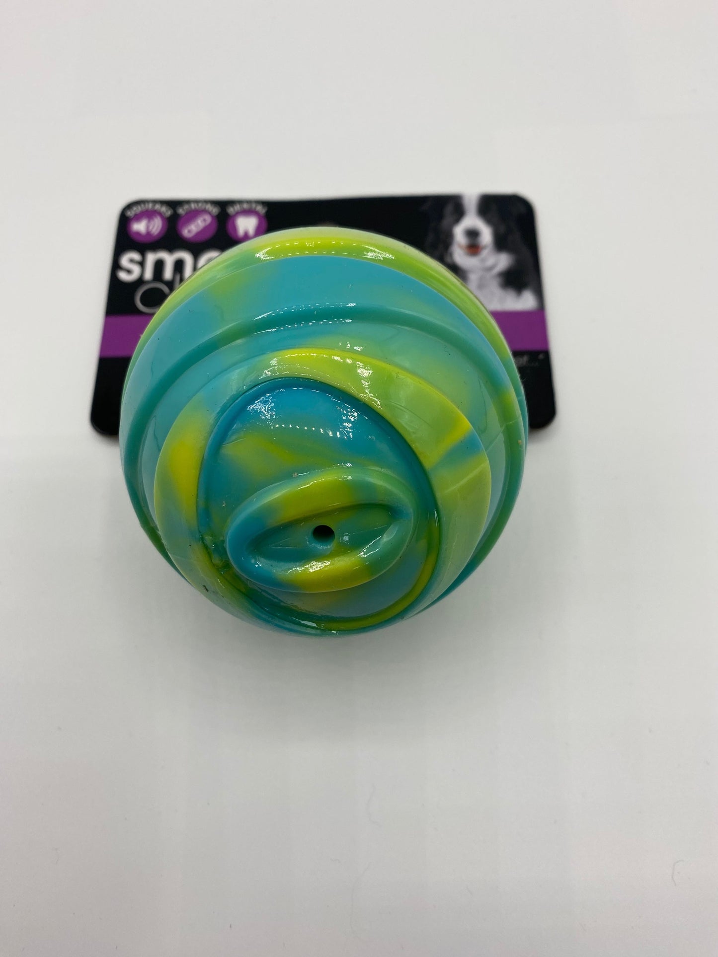 Tie Dye Rubber Squeaky Ball Dog Toy Various Colours