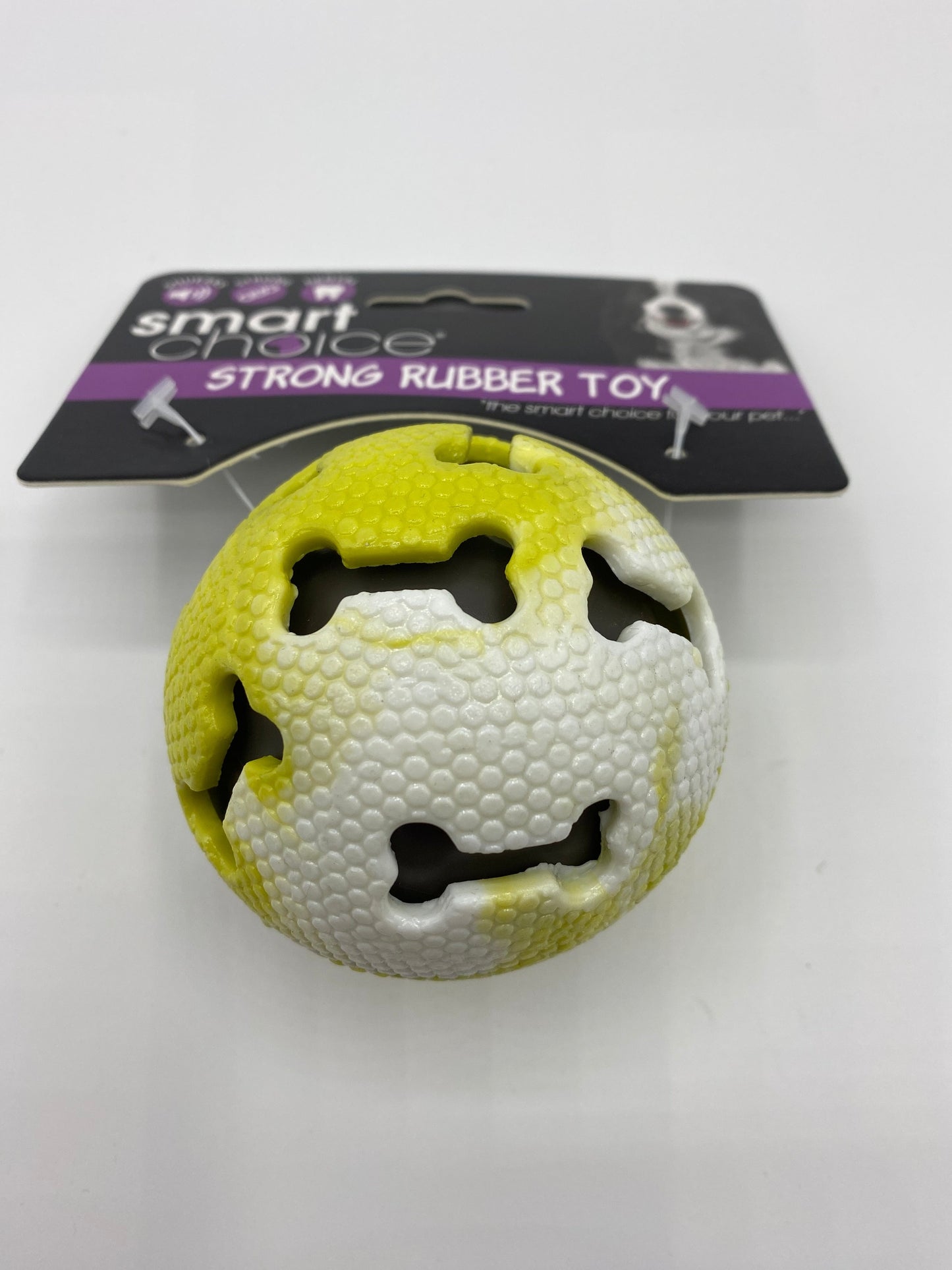 Rubber Squeaky Ball Dog Toy Various Colours