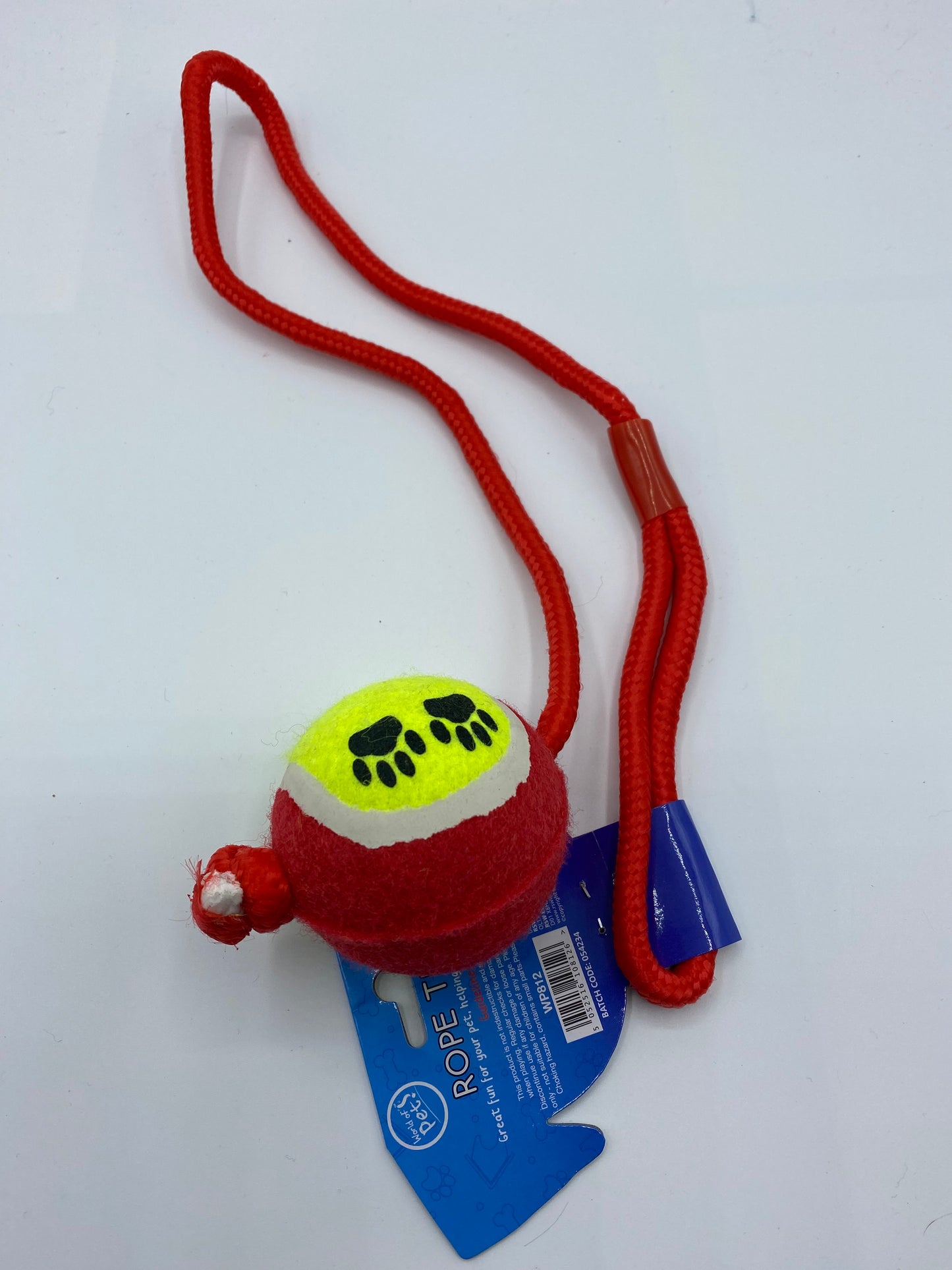 Tennis Ball Tug Rope dog Toy Various Coloures