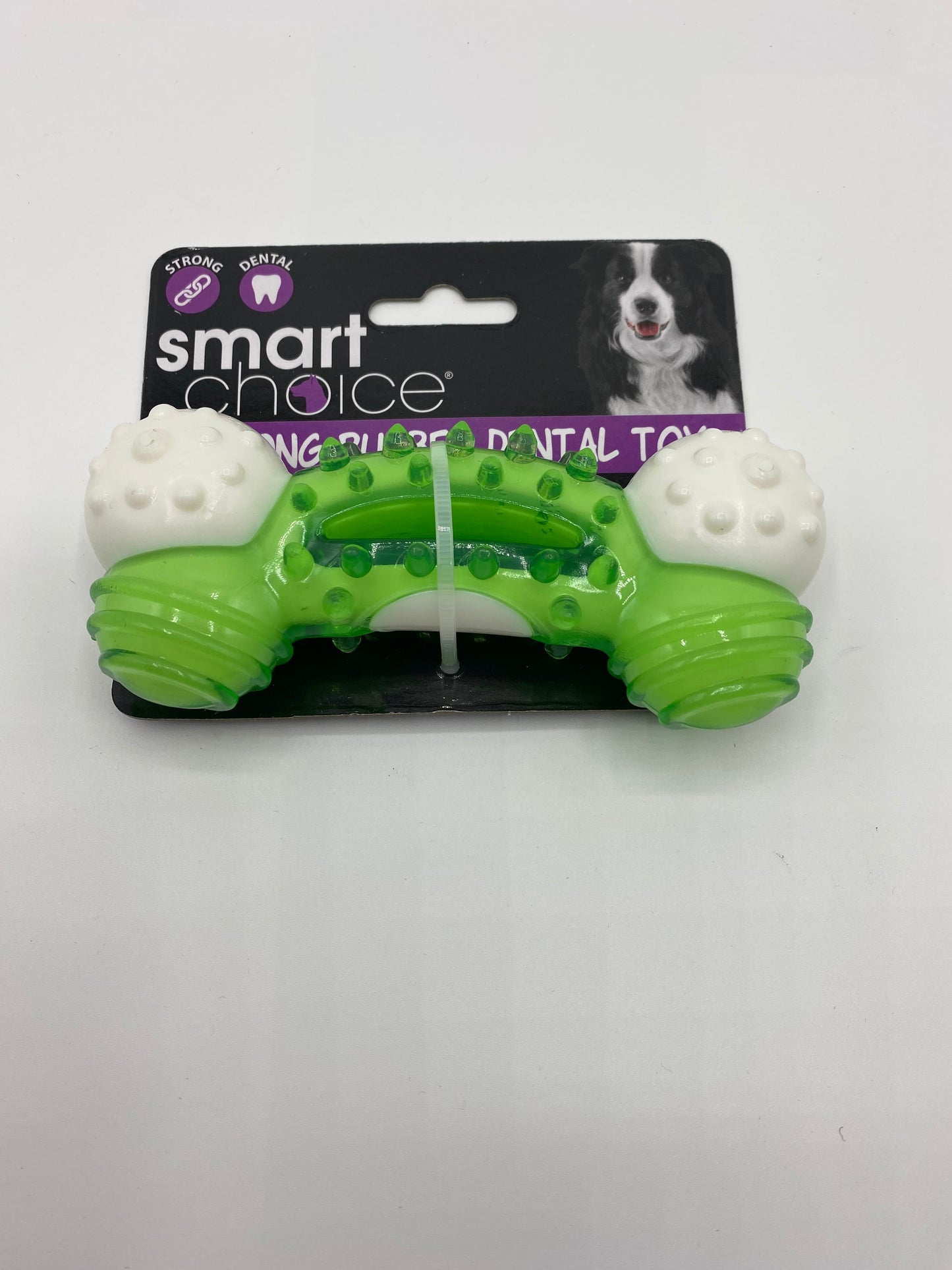 Tough Nylon Small Textured Dental Bone Dog Toy Various Colours Size 13cm