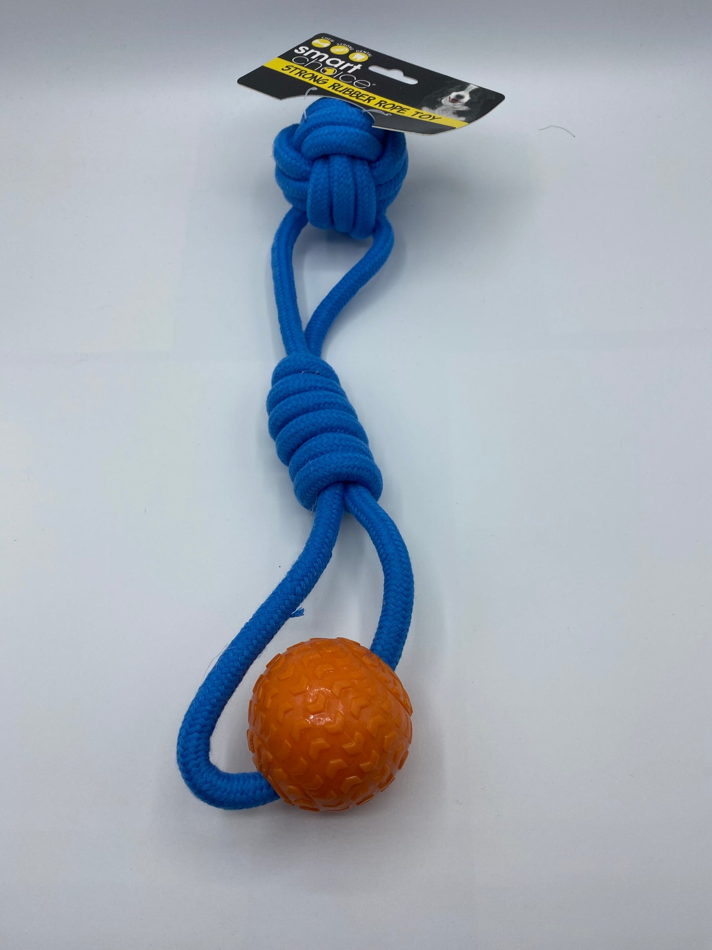 Rubber Ball and Rope Dog Toy size 40cm