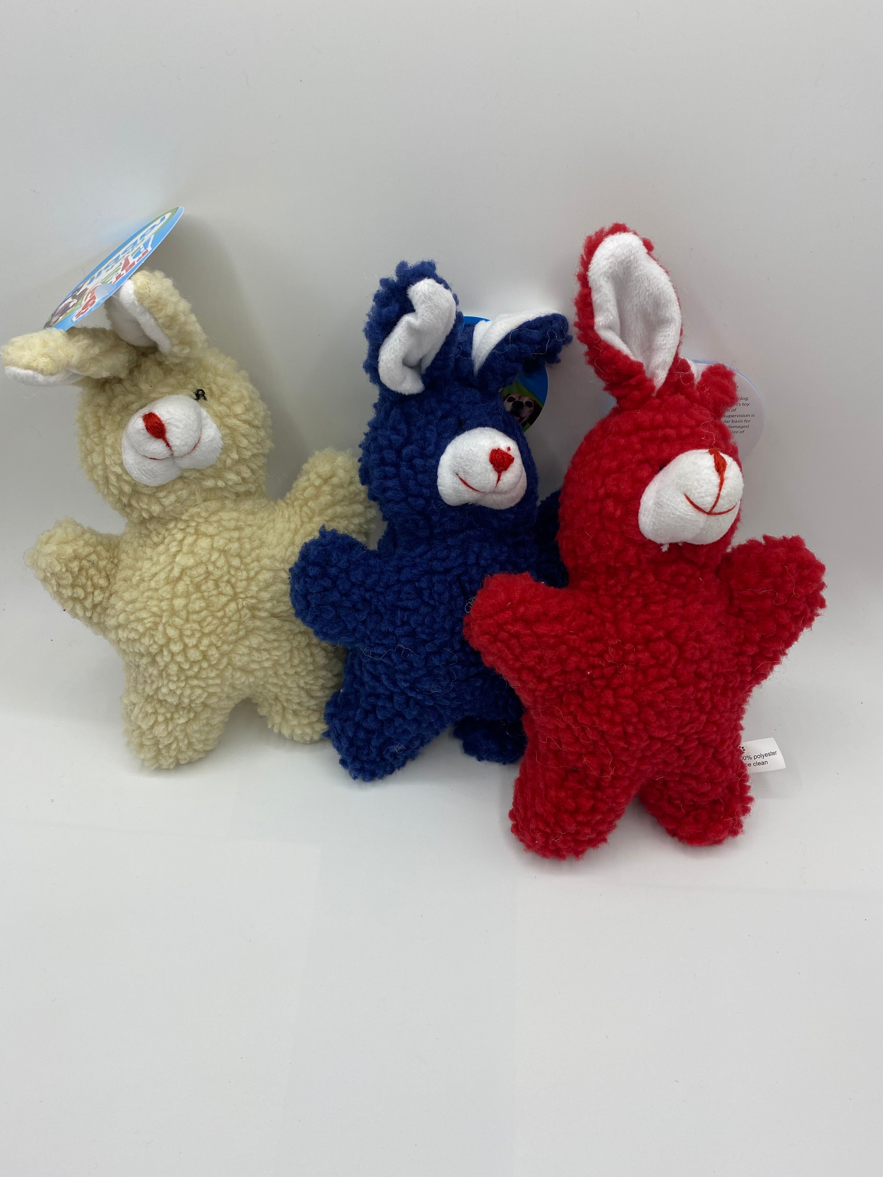 Plush Rabbit with Squeaky Dog Toy Various Colours – Treat my dog