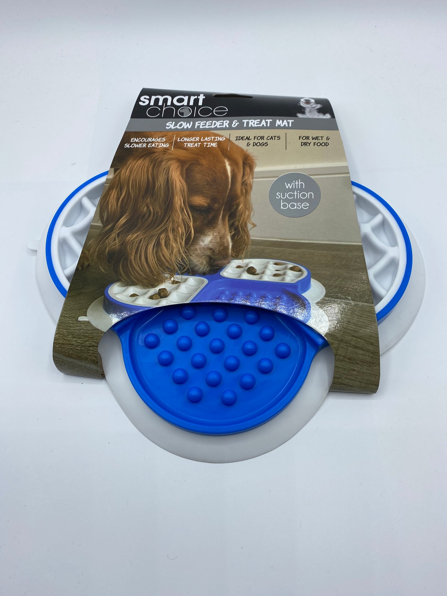 Slow Feeding and Treat Mat That Encourages Slower Eating For Your Dogs Blue and Green