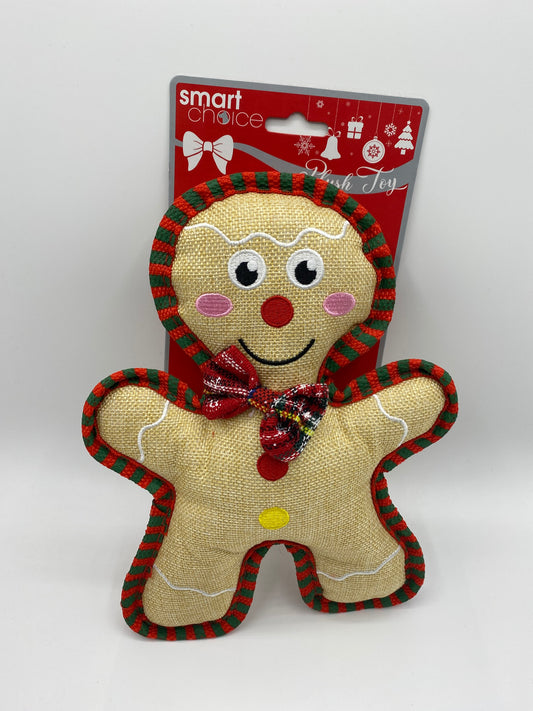 Christmas Gingerbread Plush Dog Toy