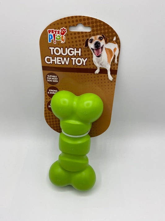 Tough Rubber Chew Bone Dog Toy With Squeaker