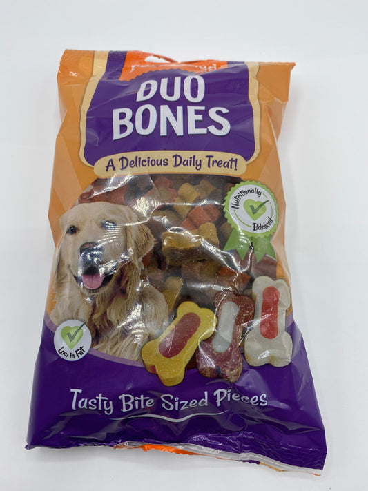 Pure Breed Duo Bones Dog Treats in Tasty Bite Sized Pieces 200g